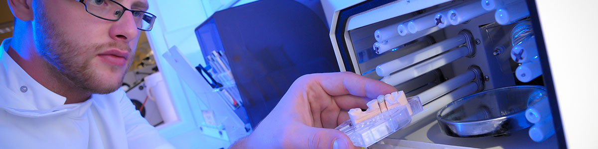 Dental technician working